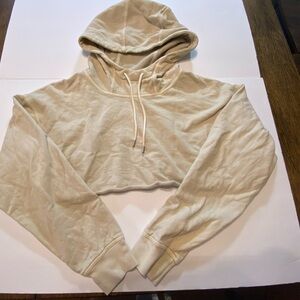 Stori Cropped Breathe Tan Hoodie Size Small B6